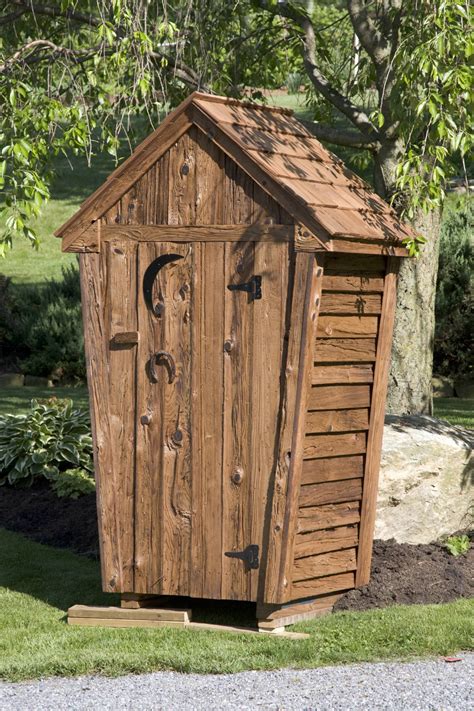 Scrap wood or reclaimed wood will be perfect for building an outhouse. . Out houses for sale